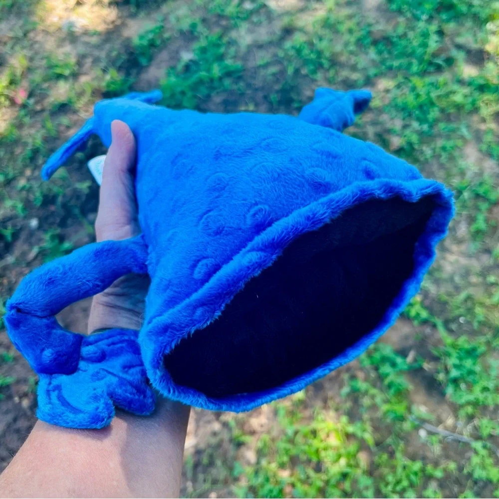 Sea Creature Blue Sea Eater HandMade Plush Toy fish Beast ocean 12” Royal Blue